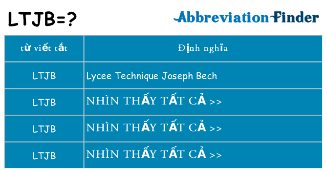 ltjb hiện những gì đứng cho