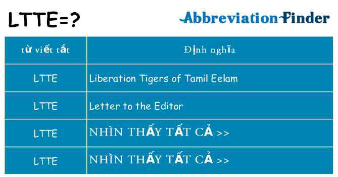 ltte hiện những gì đứng cho
