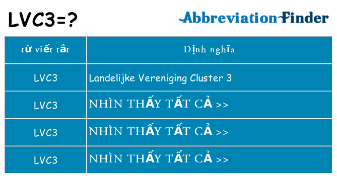 lvc3 hiện những gì đứng cho