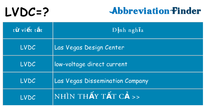 lvdc hiện những gì đứng cho