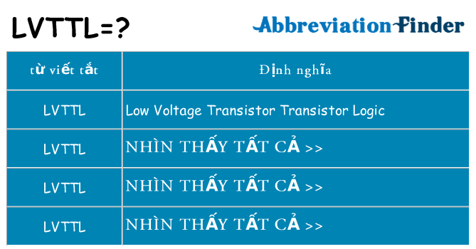 lvttl hiện những gì đứng cho