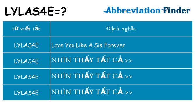 lylas4e hiện những gì đứng cho