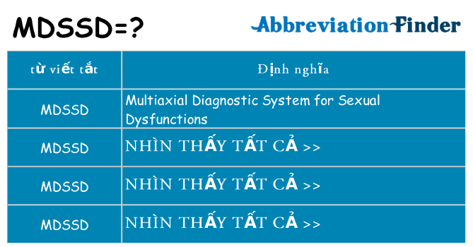 mdssd hiện những gì đứng cho