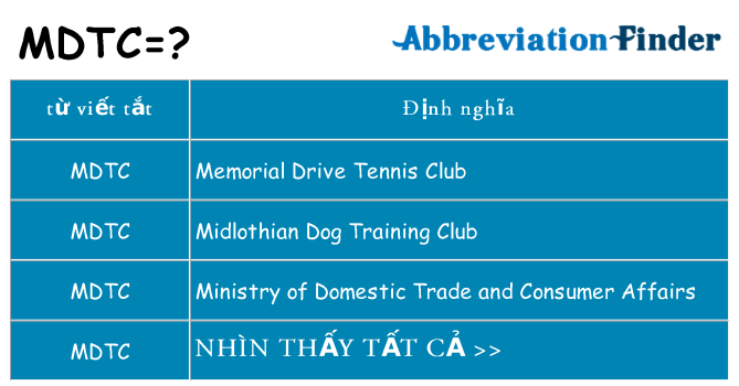 mdtc hiện những gì đứng cho
