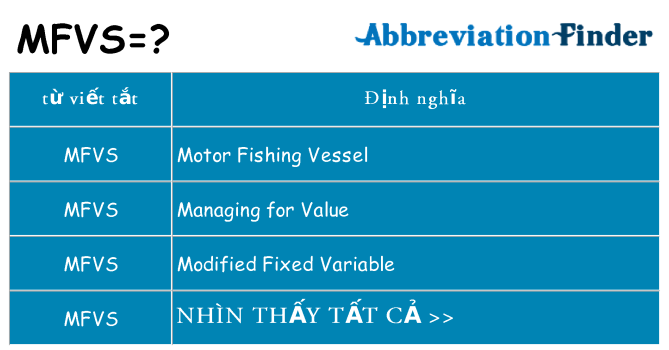 mfvs hiện những gì đứng cho