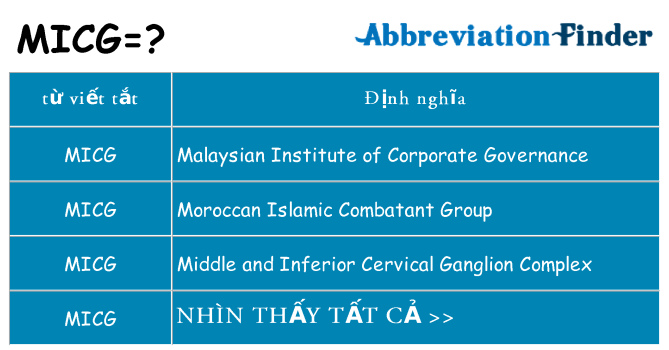 micg hiện những gì đứng cho