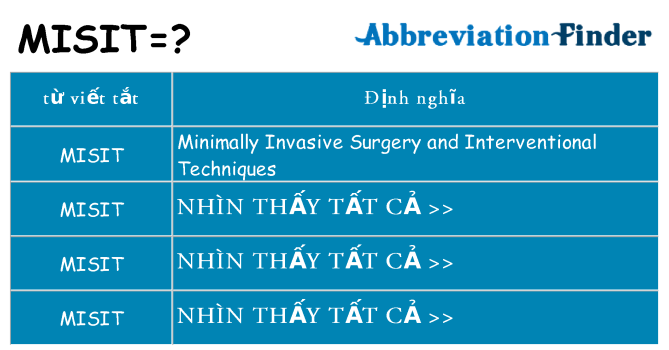 misit hiện những gì đứng cho