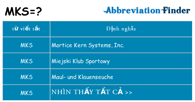 mks hiện những gì đứng cho