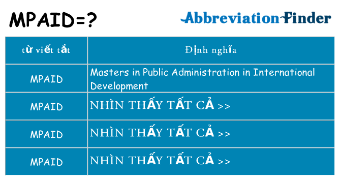 mpaid hiện những gì đứng cho