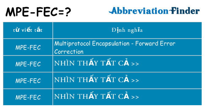 mpe-fec hiện những gì đứng cho