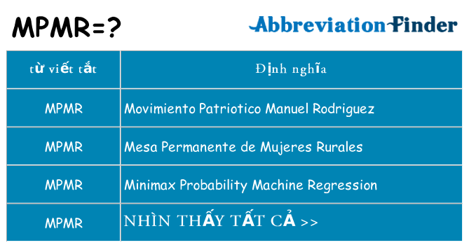 mpmr hiện những gì đứng cho