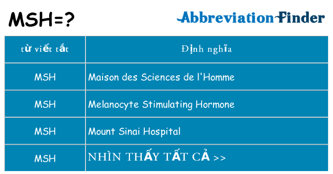 msh hiện những gì đứng cho