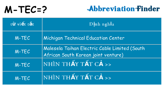 m-tec hiện những gì đứng cho