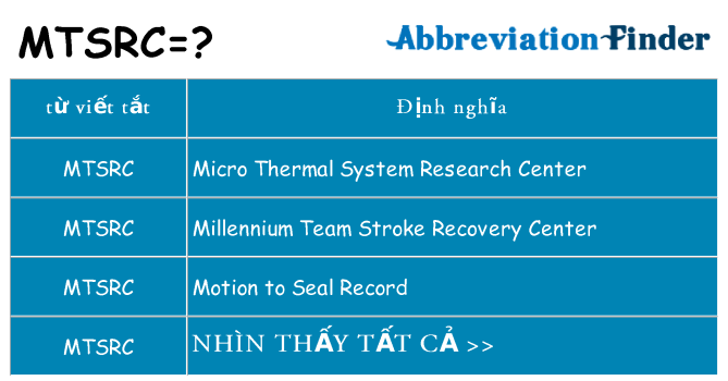 mtsrc hiện những gì đứng cho