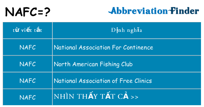 nafc hiện những gì đứng cho