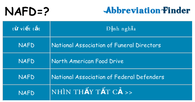 nafd hiện những gì đứng cho