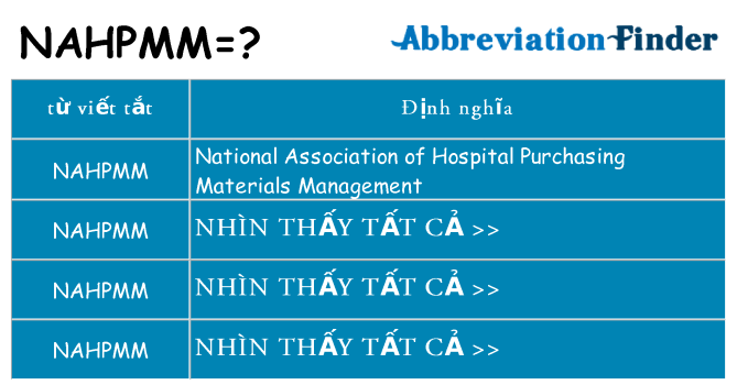 nahpmm hiện những gì đứng cho