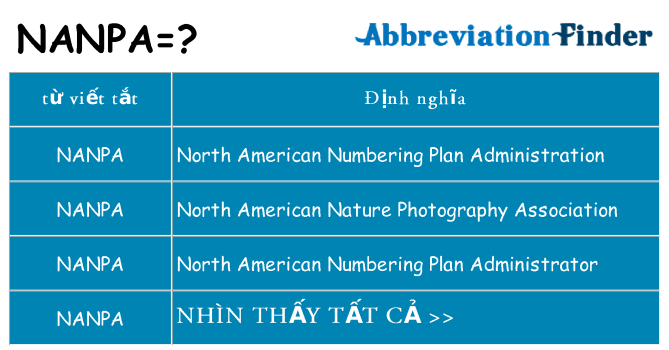 nanpa hiện những gì đứng cho