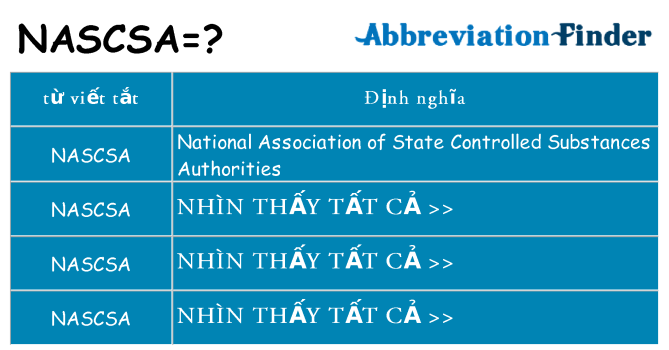 nascsa hiện những gì đứng cho