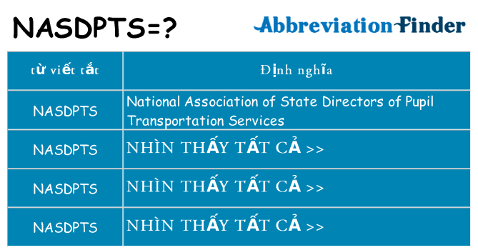 nasdpts hiện những gì đứng cho