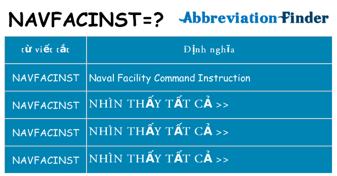 navfacinst hiện những gì đứng cho