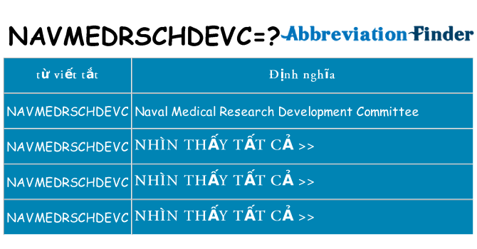 navmedrschdevc hiện những gì đứng cho