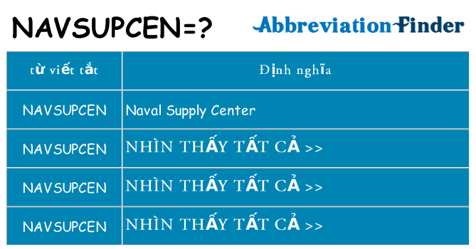 navsupcen hiện những gì đứng cho