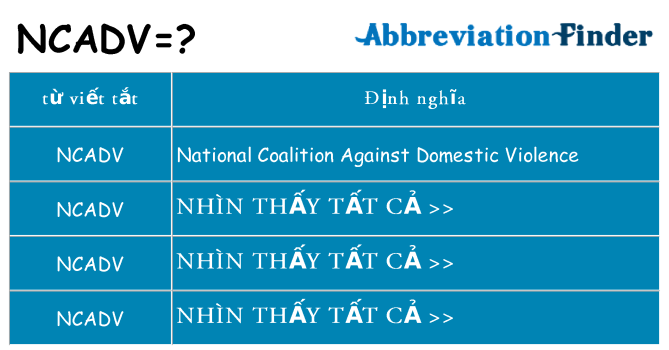 ncadv hiện những gì đứng cho