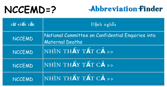 nccemd hiện những gì đứng cho