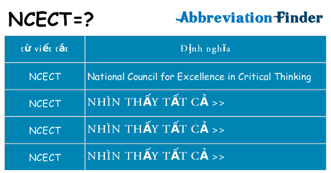 ncect hiện những gì đứng cho