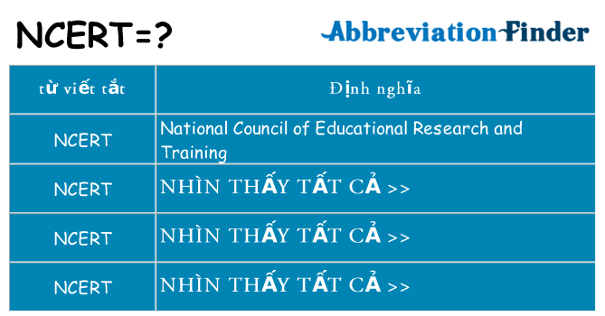 ncert hiện những gì đứng cho