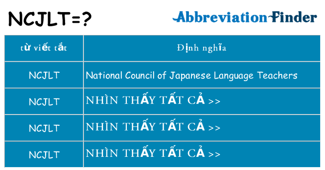 ncjlt hiện những gì đứng cho