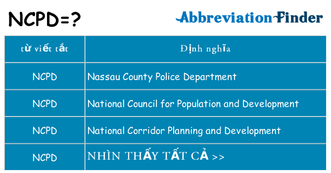 ncpd hiện những gì đứng cho