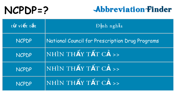 ncpdp hiện những gì đứng cho