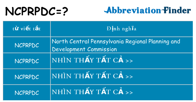 ncprpdc hiện những gì đứng cho