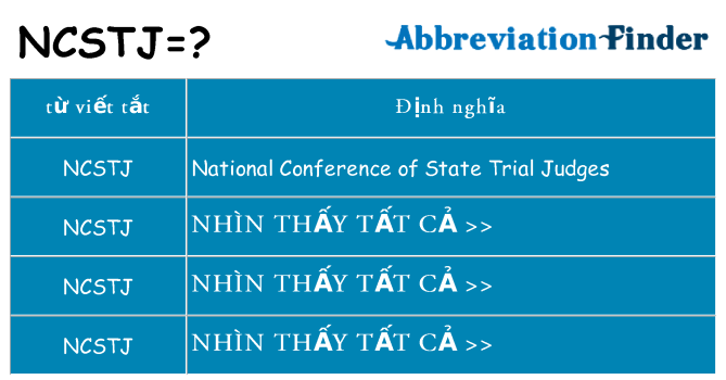 ncstj hiện những gì đứng cho