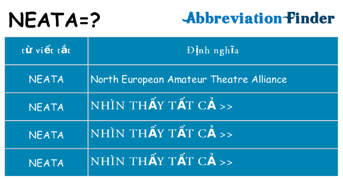 neata hiện những gì đứng cho