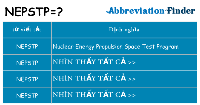 nepstp hiện những gì đứng cho