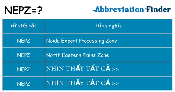 nepz hiện những gì đứng cho