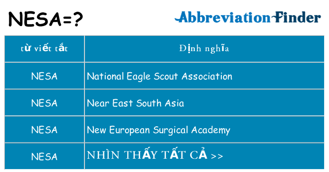 nesa hiện những gì đứng cho