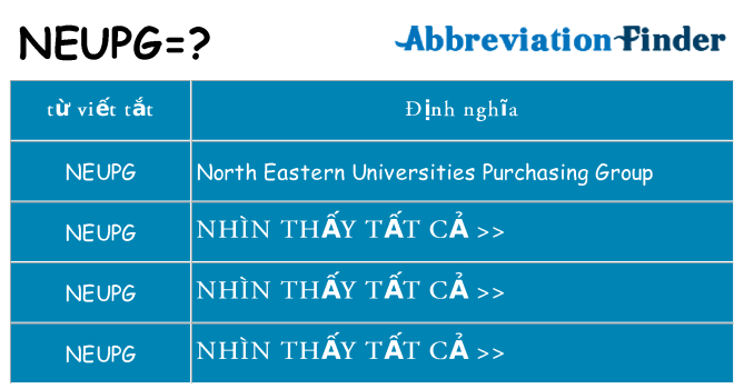 neupg hiện những gì đứng cho