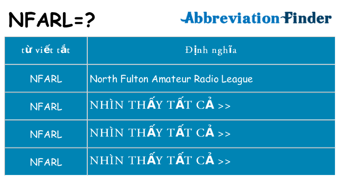 nfarl hiện những gì đứng cho