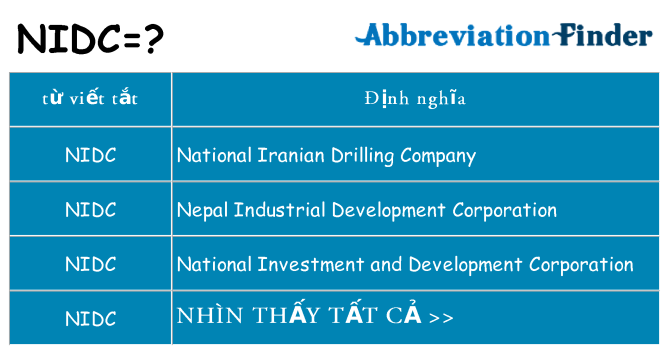 nidc hiện những gì đứng cho