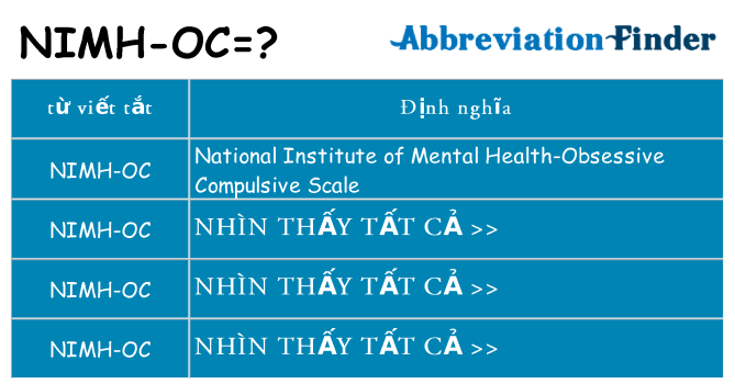 nimh-oc hiện những gì đứng cho