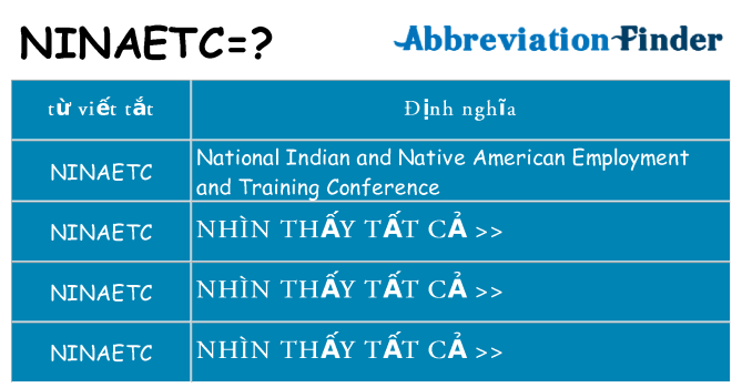 ninaetc hiện những gì đứng cho