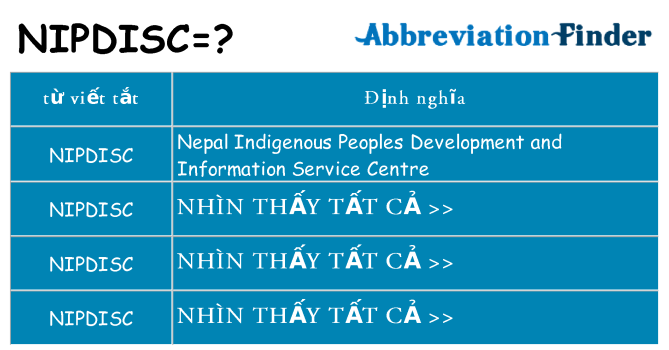 nipdisc hiện những gì đứng cho