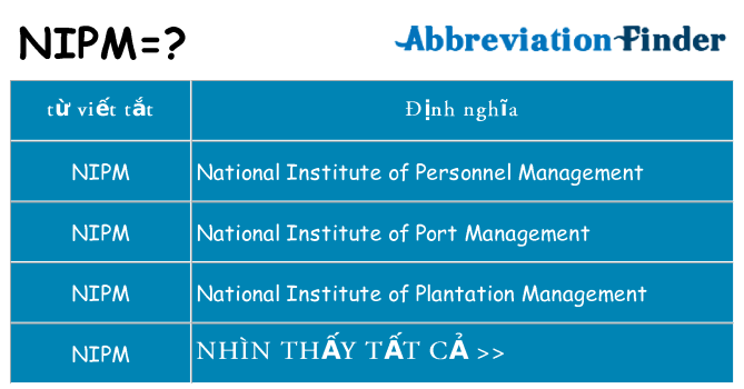 nipm hiện những gì đứng cho