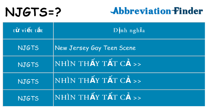njgts hiện những gì đứng cho