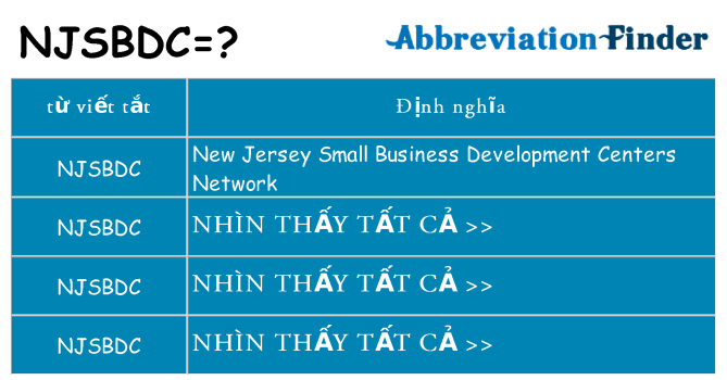 njsbdc hiện những gì đứng cho