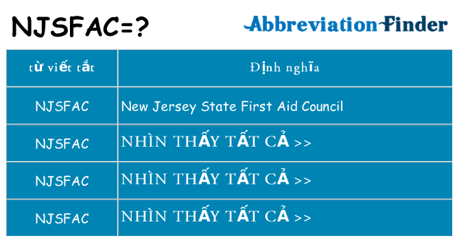 njsfac hiện những gì đứng cho